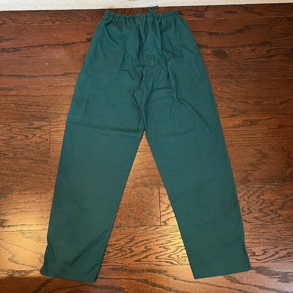 Women's Dark Green Drawstring Scrub Bottoms Size M Nurse Healthcare Doctor - Picture 2 of 3